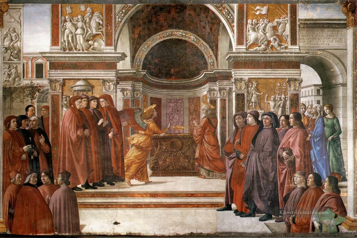 Engel erscheinend Zacharias Florenz Renaissance Domenico Ghirlandaio Ölgemälde
